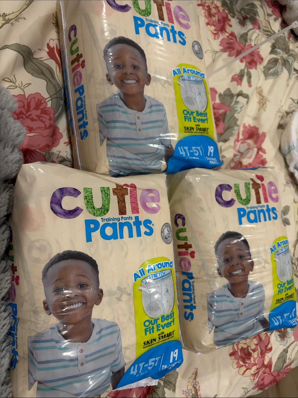 Pants Kids Training Pants - Cream with Multicolor Logo (Pack)